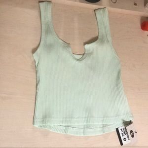 light bluish teal workout tank top